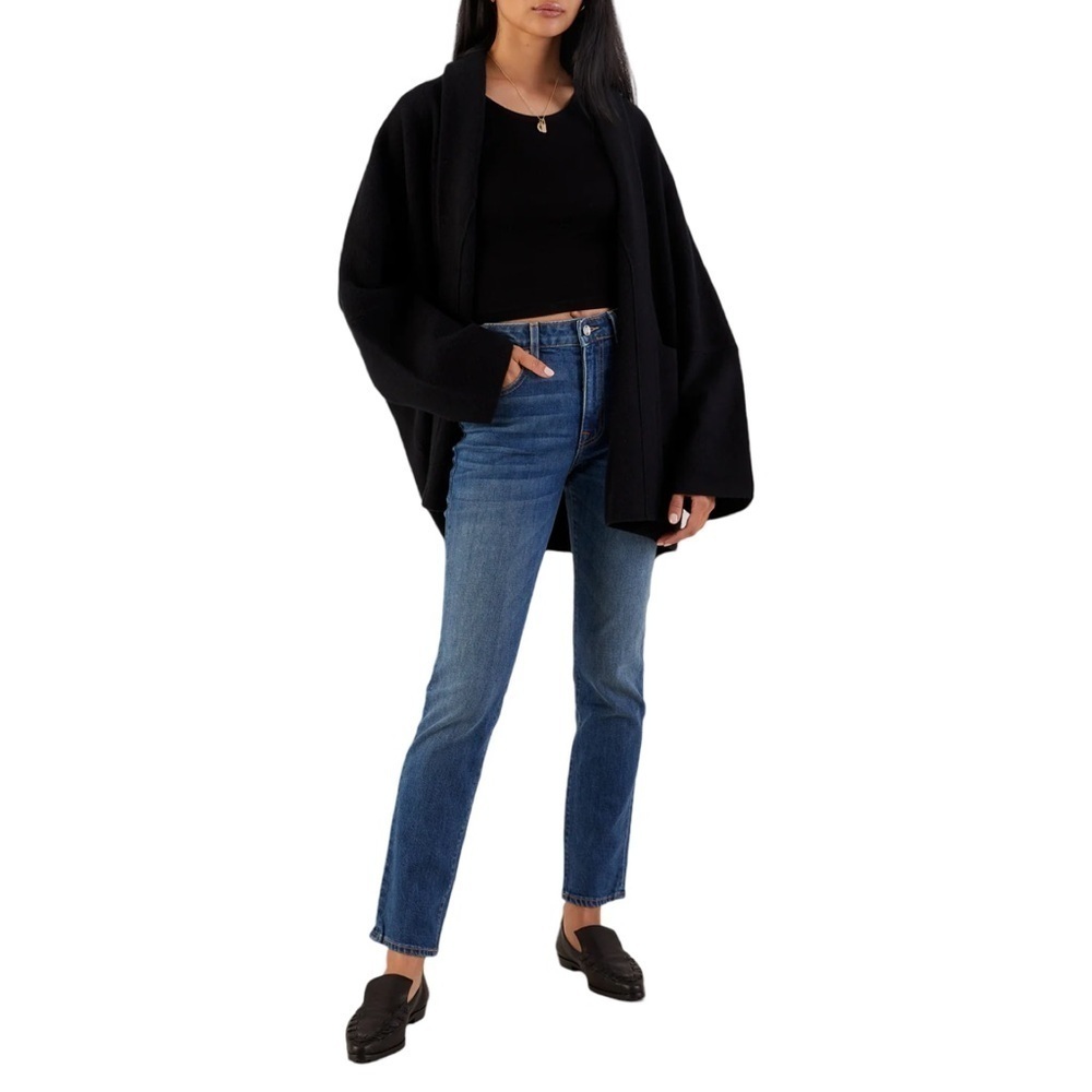 SLVRLAKE Leila Slim Leg Mid Rise Jeans Made In USA Minimalist Quiet Luxury